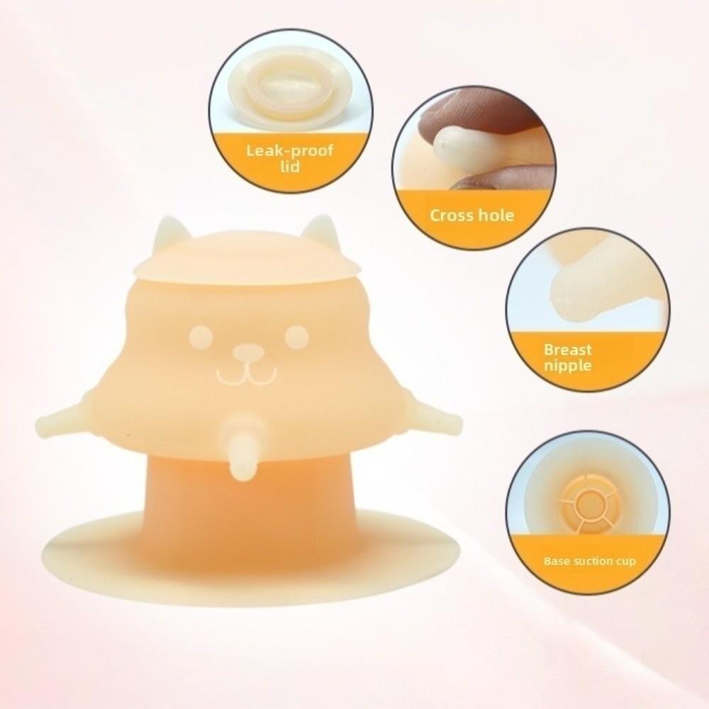 Nipple Suction Cup Base Puppy Milk Feeder Pet Food Storage Dog Cat Food Bowl  Home