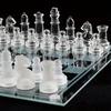 10Inch Handcrafted Glass Chess Set Premium Quality Intricate Design For Home Decor  Perfect For Game Nights & Chess Lovers