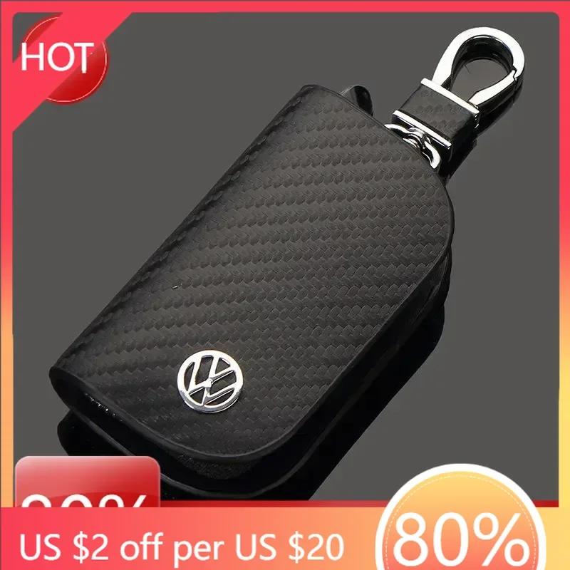 80% Hot Leather Car Key Cover Holder Keychain Case For Volkswagen Sharan Golf Passat Jetta Touareg Tiguan Polo Scirocco MK5 A
