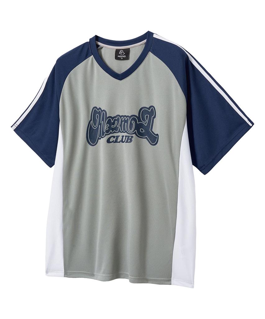 MOZMOZ Sporty Air Mesh Short Sleeve Jersey T-Shirt Navy