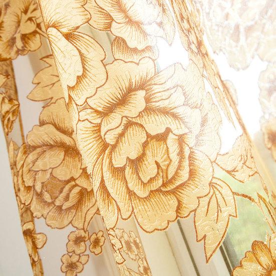 Домашняя дверь, окно, балкон, современная роскошная прозрачная тюль-вуаль с цветочным принтом, занавеска