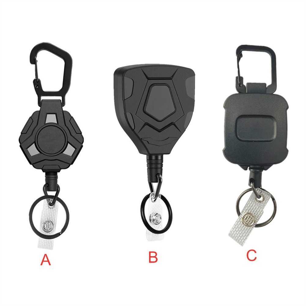 Name Tag Badge Holder ID Lanyard Retractable Key Ring Easy-to-pull Buckle Badge Reel ID Card Holder