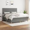 VidaXL Divan Bed with Mattress Dark Grey 180x200cm Fabric - Model 3142674