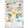 Seasons Kindergarten Nursery School Children's Room Seasons Wall Door Glass Sticker Set