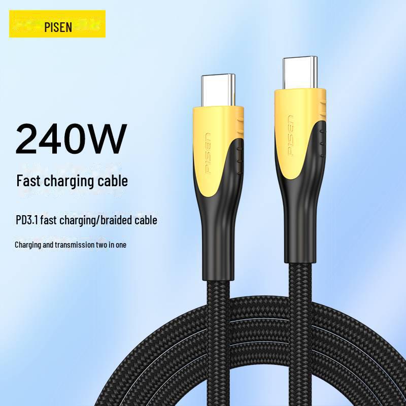 Кабель PISEN Dual USB-C 240 Вт для MacBook Pro, PD3.1, мобильных телефонов и планшетов