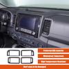 ABS Carbon fiber Center air outlet frame Trim Cover For Nissan Frontier +