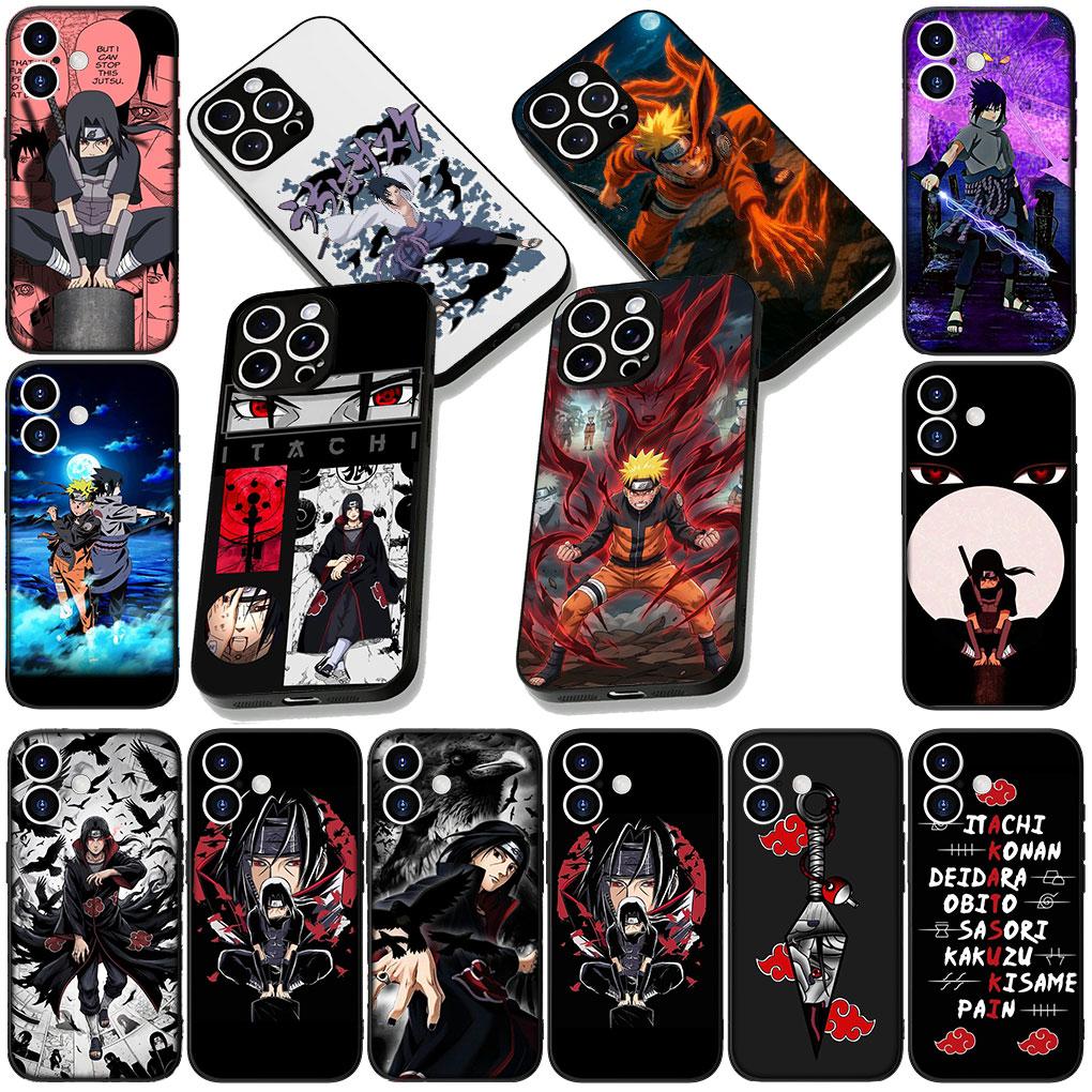 Cover for Apple iPhone 17 16 14 15 Pro Max Plus 15+ 16E XR ProMax Air + Coque Phone Case Akatsuki Narutos Sasuke Uchiha Itachi