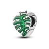 Green Color Charms Fit Bracelets 925 Silver Avocado Clover Bead Cactus Chameleon Zircon DIY Jewelry Charm