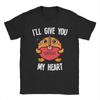 Мужская футболка I'll Give You My Heart Почита Человек-бензопила Хлопковые Топы Смешная Футболка с Коротким Рукавом с Круглым Вырезом Печатная Футболка