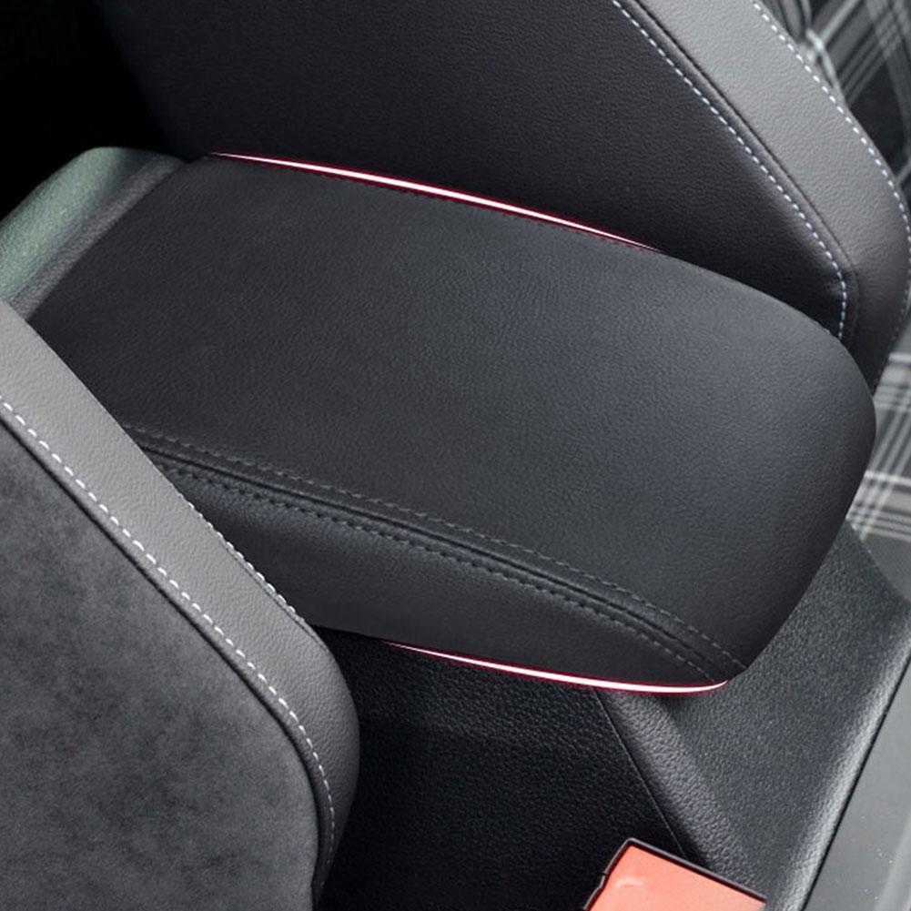 Для VW Golf 7 MK7 2012 -2019 Защитный кожаный чехол на подлокотник автомобиля Эластичная версия Детали интерьера центральной консоли