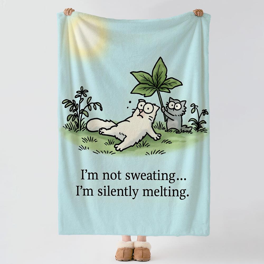 Мультяшное одеяло S-Simons Cat-t Throw, толстое, комфортное, из фланели, для использования в различных ситуациях, в помещении, на улице, для ежедневного сна