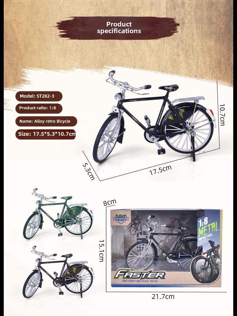 28" Классический Легкосплавный Велосипед Модель Ретро 1:10-масштабный декоративный орнамент