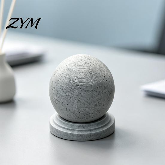 Small Storage Container 3D Printed Stone Ball Box, Threaded Screw Sphere for Layered Design Trinket Case Desk, Mini Round Organizer Jewelry,
