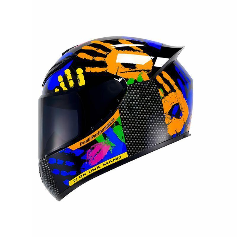 New QK111 Four-Season Full-Face Motorcycle Helmet Unisex Riding Helmet for Adults with Clear or Black Lens Available