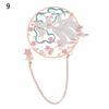 Chinese Style Koi Pendant Peacock Tassel Brass Bookmark Group Fan Shape Book Clip Pagination Mark