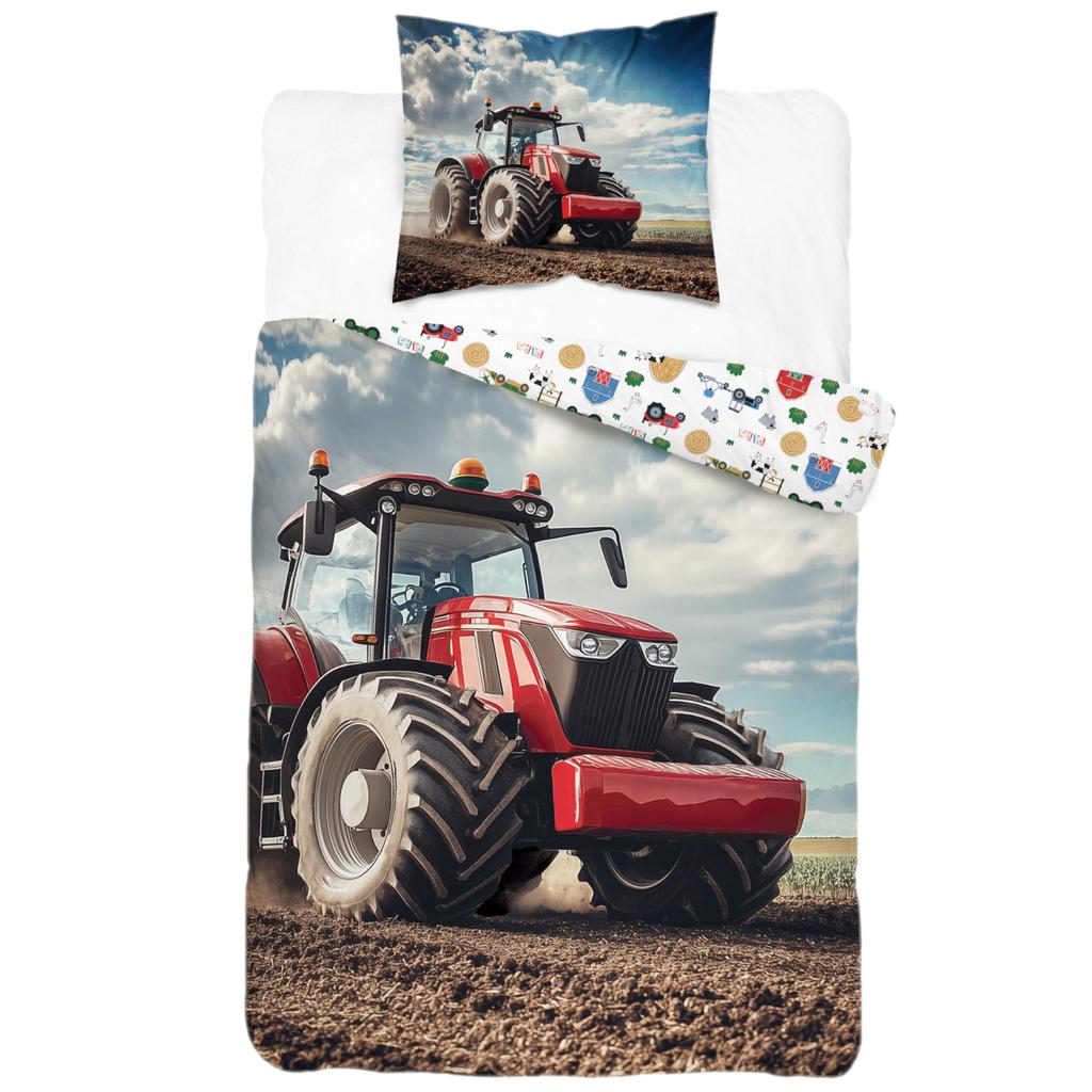 Youth Bedding Set 140X200 Tractor Village Farm Field Bedding Set