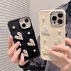 Ins Korean 3d Laser Love Heart Pearl Soft Phone Case For Iphone 14 12 11 13 Pro Max Xr X Xs Max Plating Protective Back Cover