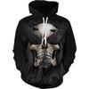Fashion 3D All Over Printed Black Hoodie/Jacket Unisex Gothic Zipper Sweatshirt Personality Men's Pullover Street Wear