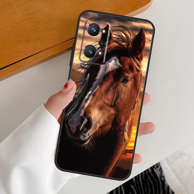 Бегущие Лошади Животное Для Realme 15 Pro GT7 GT6 10 11 12 13 14 Pro Plus C67 C63 C61 C55 C51 C53 C35 C75 C65 Чехол