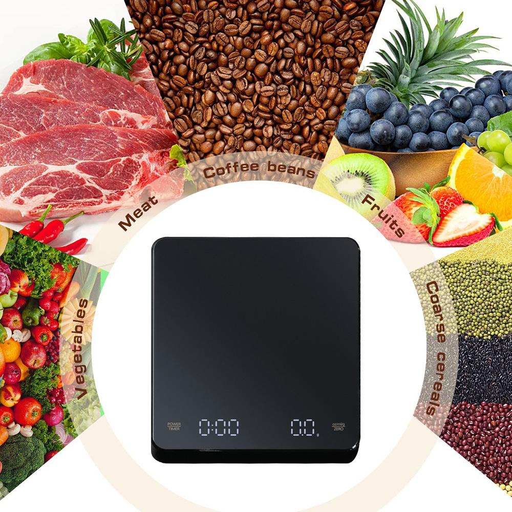Espresso Kitchen Coffee Scale with Smart Timer 3kg/0.1g High Precision Barista Electronic Scale Home Electronic Scale