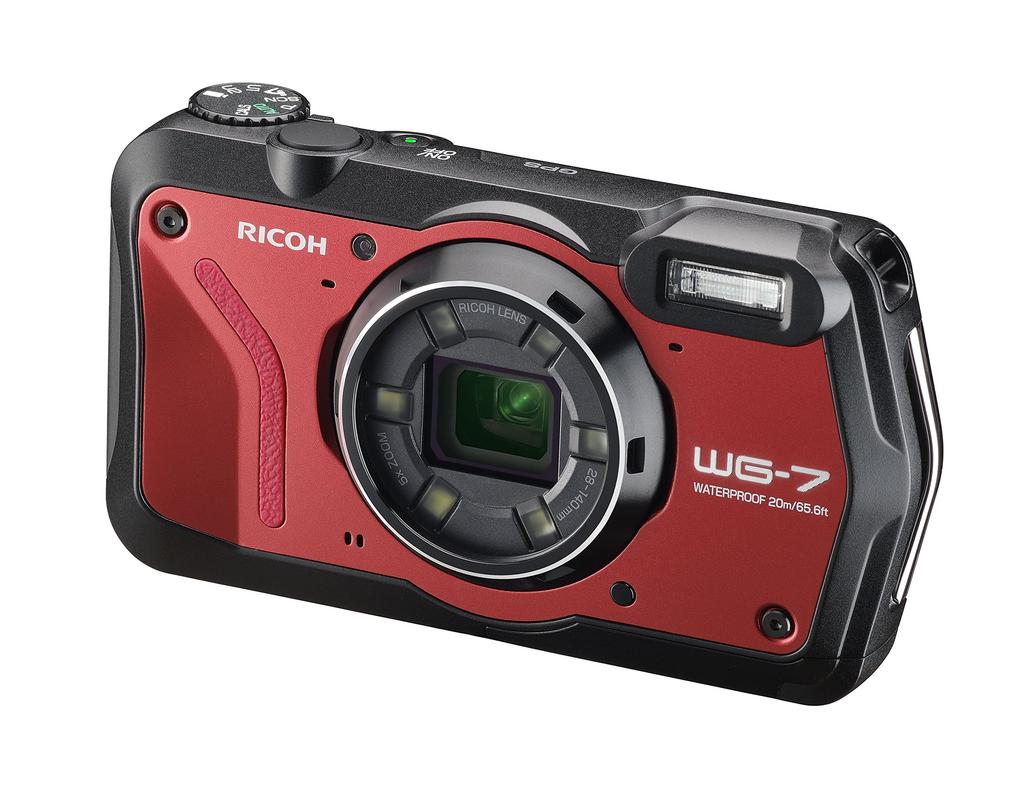 RICOH Red Authentic Outdoor Camera 20m 20 Million Pixels Wide 5x Optical with 6 Ring In Construction and Sites Equipped with with Web Camera 3110 WG-7