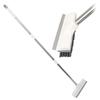 2-in-1 Deck Brush, Scraper, Water Drainer, Adjustable Length, Cleaning Supplies, Hook Hole, Wall, Floor, Tile, Garage, Window