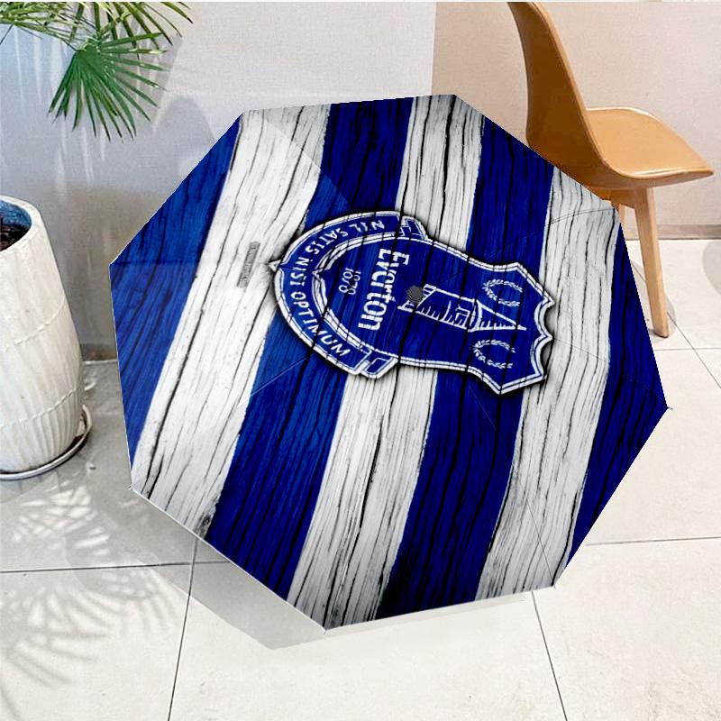 Ever-ton Football Club Crest Printed Automatic Umbrella, 8-Frame for Travel, camping, Casual Umbrella, Essential Gift for for family and friends