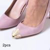 2 Pieces Metal Shoes Pointed Protector for Protection Decoration Accessories Solid Color