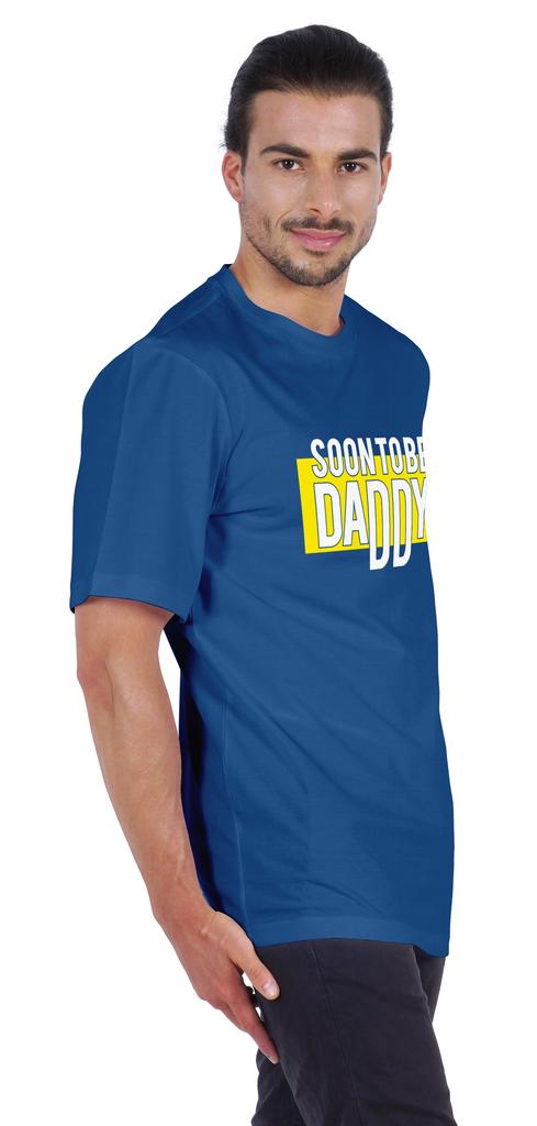 Inkmeso Men's Graphic Printed "Soon To Be Daddy" Pregnancy Announcement Tshirt Crew Neck Tee For Being