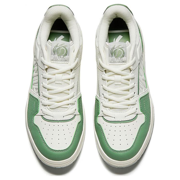 Anta Full Score Синтетическая кожа Модные ретро-модные удобные нескользящие износостойкие низкие кроссовки для скейтбординга женские кроссовки белые зеленые 122448032-3