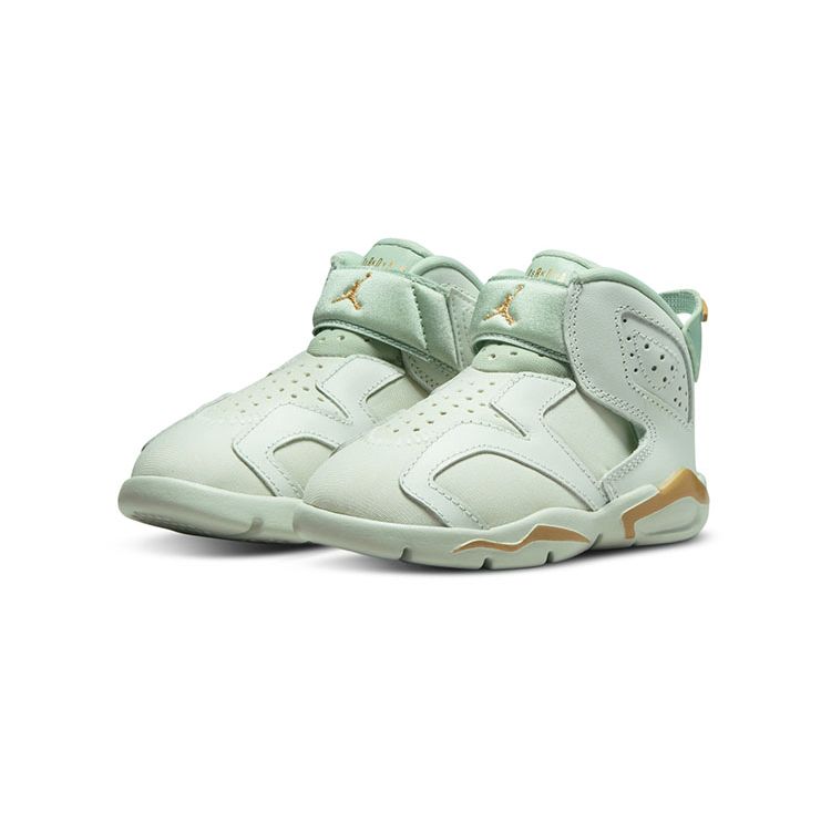 Jordan Air  6 LTL Flex GC Ретро Прочные Поддержка Амортизация Высокие Кроссовки для Ходьбы Светло-зеленые Детские Кроссовки DN1769-073