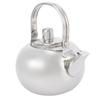 304 Stainless Steel Teapot Flat Bottom Induction Cooker Water Kettle Tea Pot with FilterSilver 16cm 1.2L