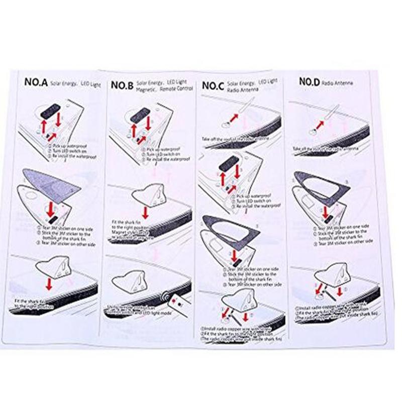 Антенна в виде акульего плавника на крышу автомобиля, солнечный предупреждающий свет, защита от наезда сзади, с пультом дистанционного управления