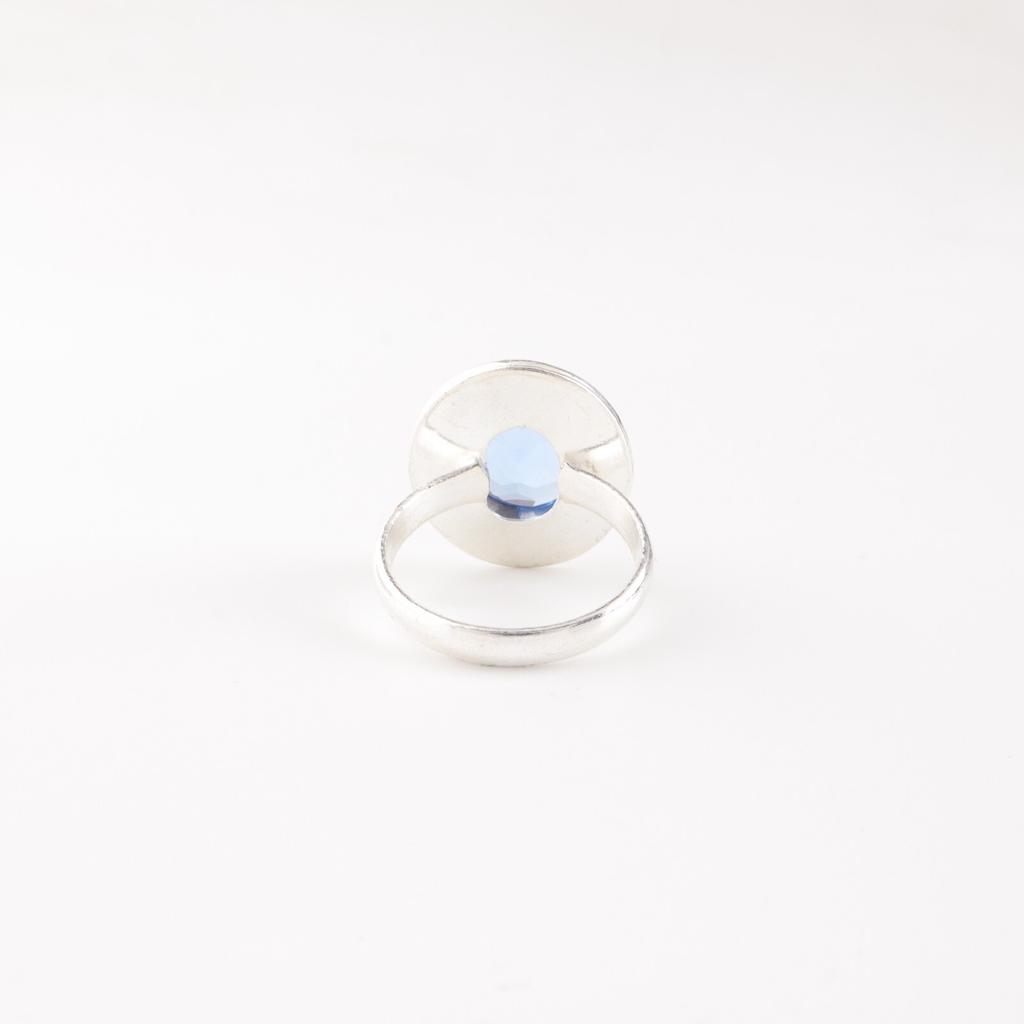 Танзанит Драгоценный камень Ювелирные изделия из стерлингового серебра 925 пробы Ручной работы Кольцо Подарок для девушки RR-62-5