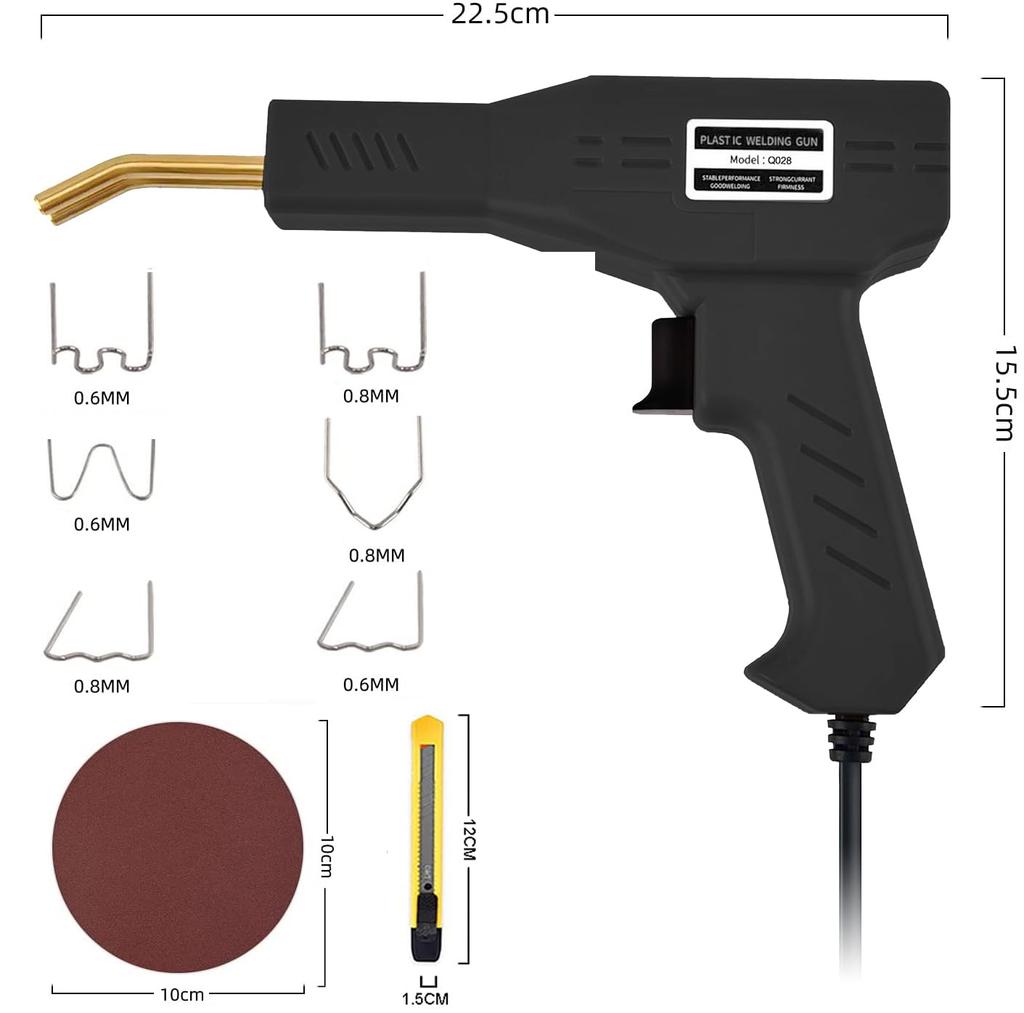 Plastic Welding Machine Plastic Welding Machine Kit for Bumper Stapler Welding 300 Welding Nails 110V Automatic Bumper Repair Repair Sandpaper
