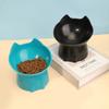 1 шт. Whisker Ware Приподнятая миска для кошек, Нескользящая пластиковая приподнятая миска для кормления домашних животных с наклонным краем, Защита шеи, Кошачий корм