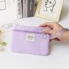 Студенческая милая портативная двухслойная сумка для мобильного телефона, женская однотонная сумка на молнии на запястье, маленькая свежая помада, сумка для хранения макияжа