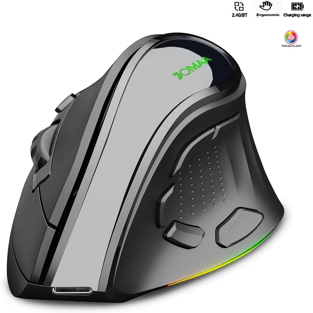 JOMAA-Wireless AI Mouse, 2.4G, Bluetooth, Voice Recording, Artificial Intelligence, 1600DPI, USB, Speech Recognition, Search