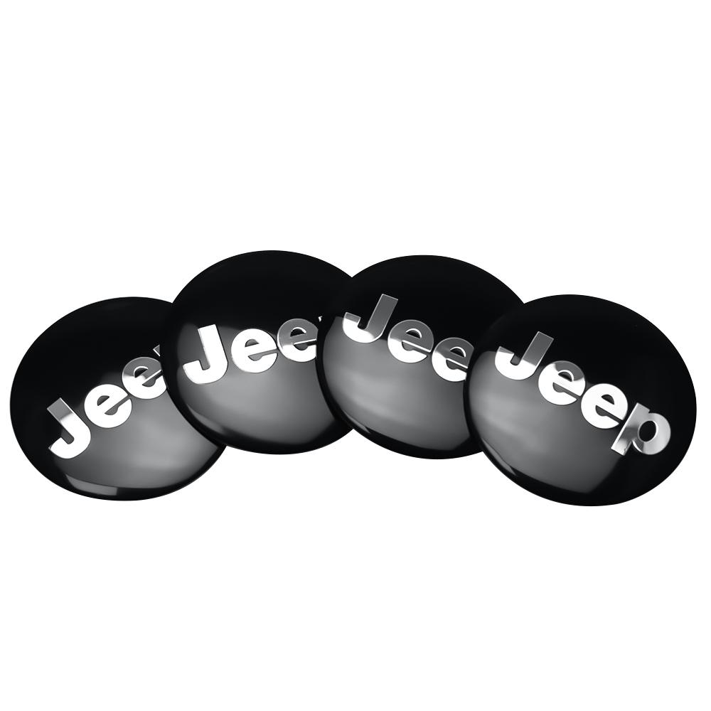4pcs 56mm Auto Wheel Center Hub Caps Decal Cover Rim Sticker Badge Decoration For Jeep Renegade Grand Cherokee Wrangler Compass