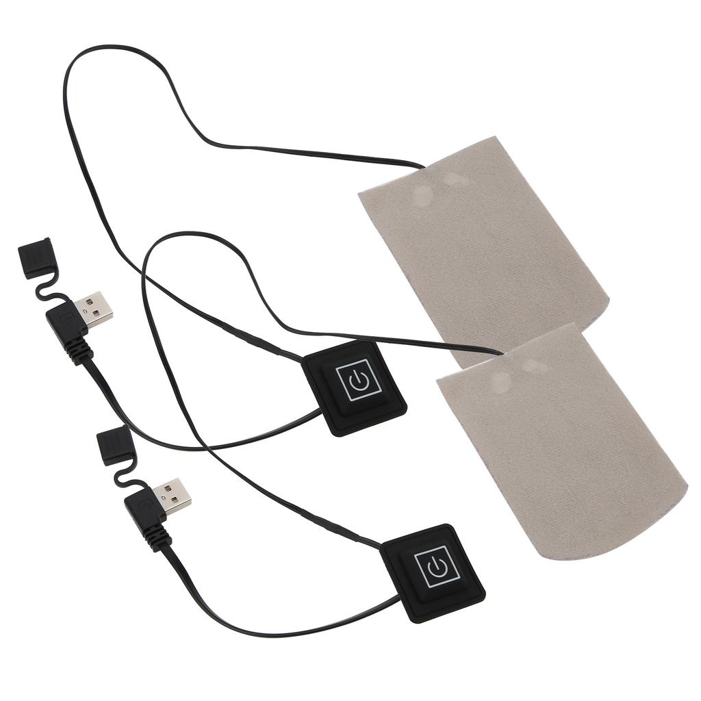 1 Pair Composite Fiber Electric Socks Heating Film USB Winter Keep Warm Outdoor Sports