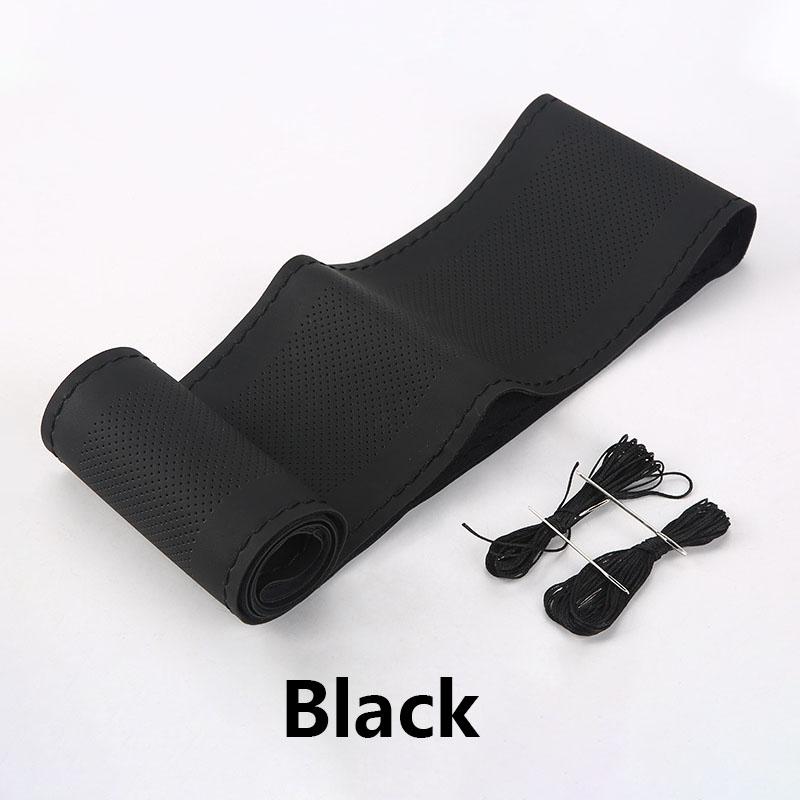 38 см чехол на руль автомобиля иглы и нитки для оплетки из искусственной кожи чехол для оплетки своими руками мягкий нескользящий автомобильный интерьер автомобиля