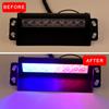 Car LED Strobe Light Police Lights Signal Lamps Red/Blue Flash Dash Emergency Flashing Windshield Warning Light 12V 8 LED