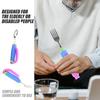 2Pcs/Set Adjustable Adaptive Spoon Fork Nonslip Food Aid Spoon  Disabled Feeding