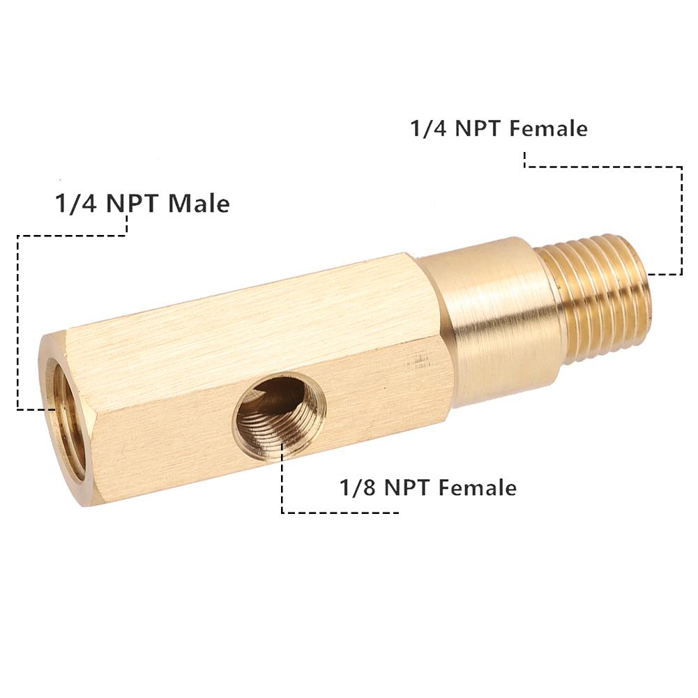 Адаптер датчика давления масла 1/4 NPT Латунный тройник Подходит для Ford Falcon BA BF FG 4.0 и V8