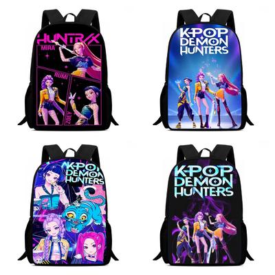 Школьный рюкзак для детей Mochila, Мультяшный K-Po-P D-Emo-N Hu-Nt-Ers Школьные сумки для детей, Девочки, Мальчика, Прочный и легкий рюкзак