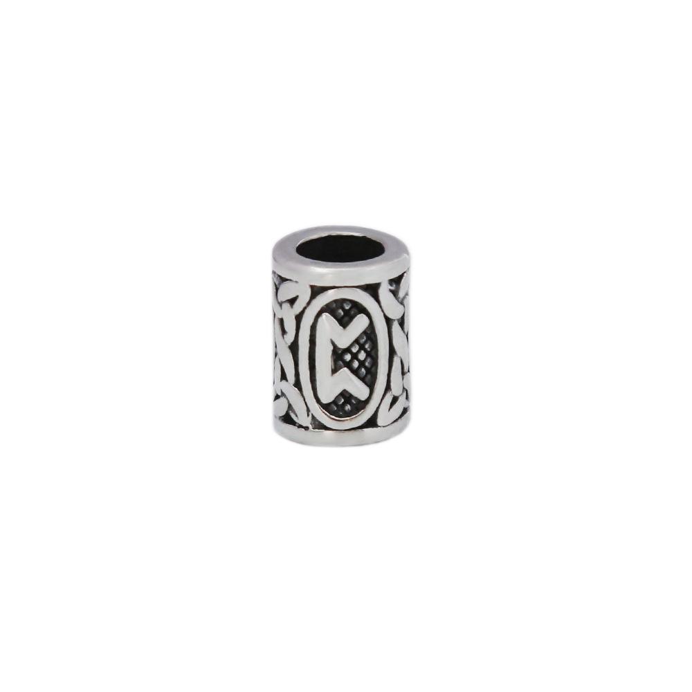 Retro Viking Rune Stainless Steel Beads - Non-Fading Titanium Accessory