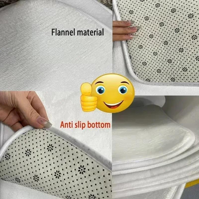 Cute High Mountain Cow Pattern Kitchen Absorbent Door Mat Soft and Comfortable Entrance Mat Bedroom Floor Mat Bathroom Carpet