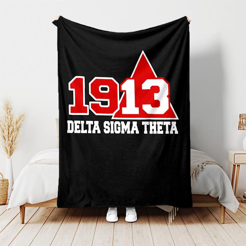 1pc Blanket - Delta 1913 Elephant Print Design, Lightweight Blanket for Sofa, Bed- Soft &Warm, Gift for All Seasons