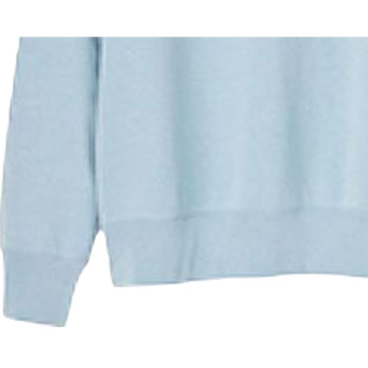 Uniqlo Спортивная однотонная толстовка с круглым вырезом Унисекс толстовка Светло-голубой 444966-60