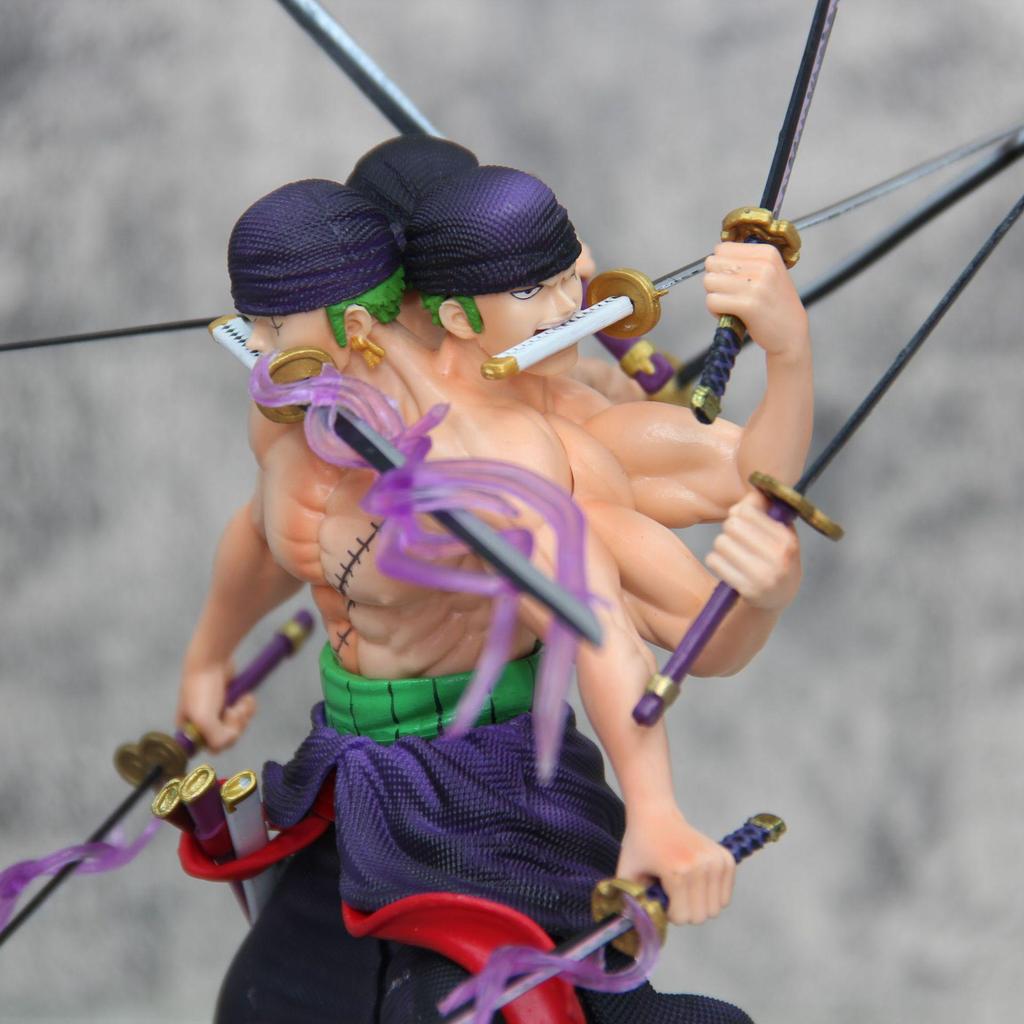 Фигурка Zoro Enma из One Piece с тремя головами, модель, аниме-украшение